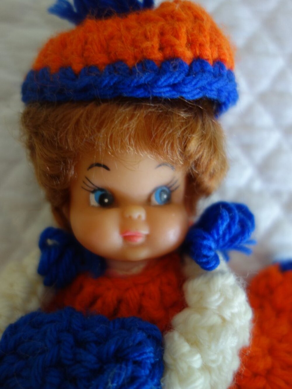 Vntg 3 Denver Broncos handmade crochet dolls - Picture 6 of 6